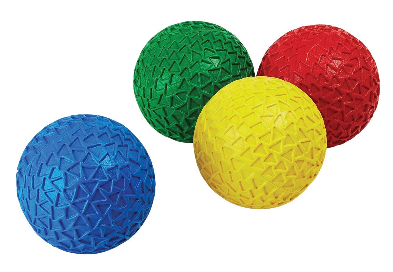 Image for Sportime Textured Foam Balls, 5 Inch Diameter, Assorted Colors, Set of 4 from School Specialty